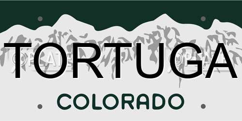 TORTUGA Colorado License Plate