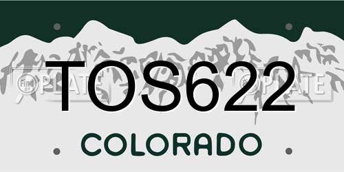 TOS622 Colorado License Plate