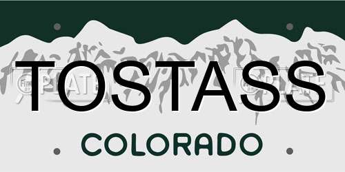 TOSTASS Colorado License Plate