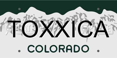 TOXXICA Colorado License Plate