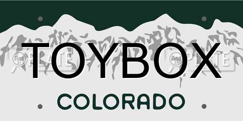 TOYBOX Colorado License Plate
