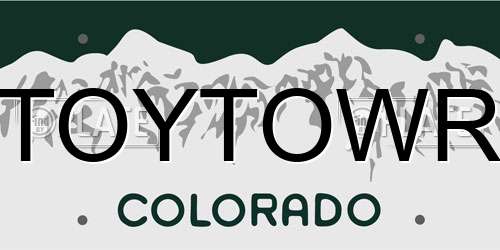 TOYTOWR Colorado License Plate