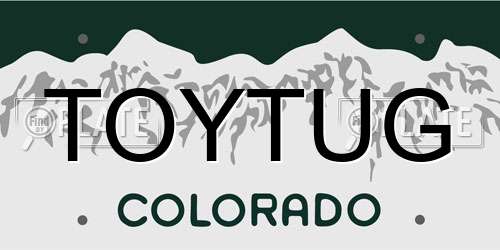 TOYTUG Colorado License Plate
