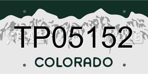 TP05152 Colorado License Plate
