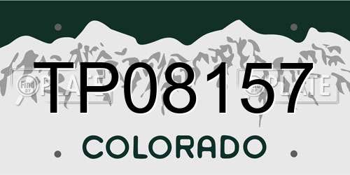TP08157 Colorado License Plate