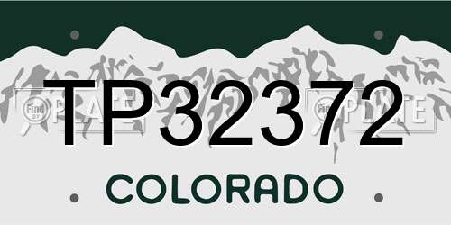 TP32372 Colorado License Plate