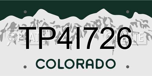 TP4I726 Colorado License Plate