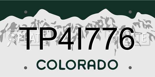 TP4I776 Colorado License Plate