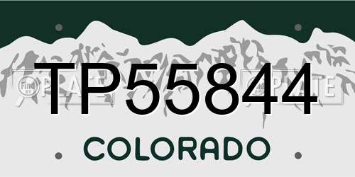 TP55844 Colorado License Plate