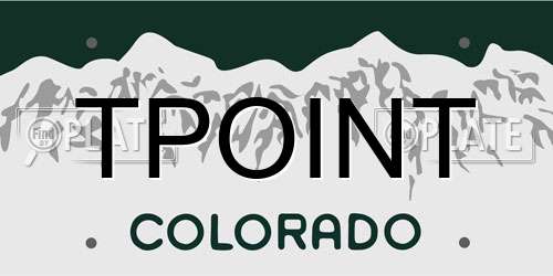 TPOINT Colorado License Plate