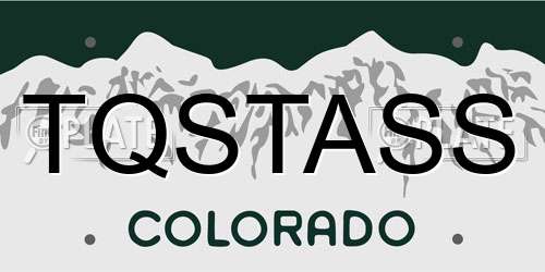 TQSTASS Colorado License Plate