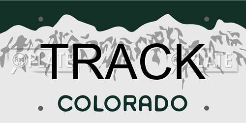 TRACK Colorado License Plate