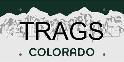 TRAGS Colorado License Plate