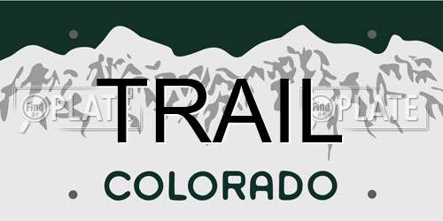 TRAIL Colorado License Plate