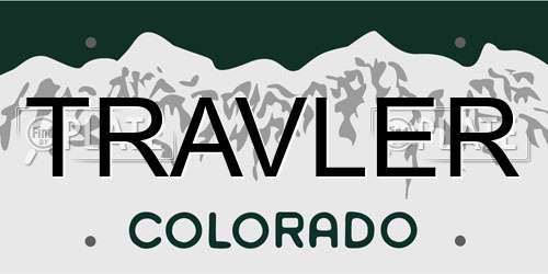 TRAVLER Colorado License Plate