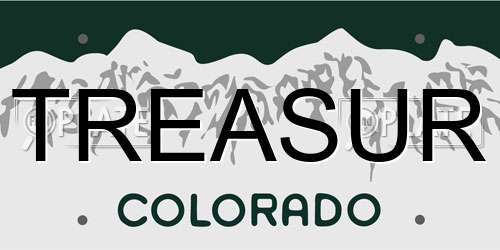 TREASUR Colorado License Plate