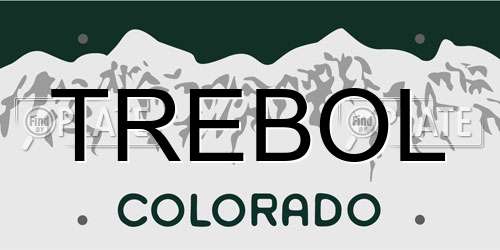 TREBOL Colorado License Plate
