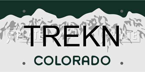TREKN Colorado License Plate