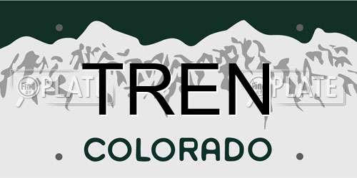 TREN Colorado License Plate