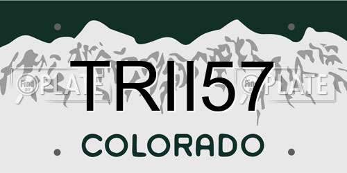 TRII57 Colorado License Plate