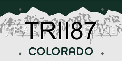 TRII87 Colorado License Plate