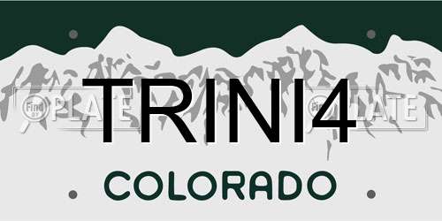 TRINI4 Colorado License Plate