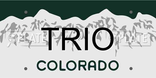 TRIO Colorado License Plate