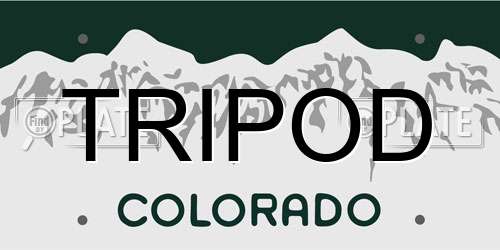 TRIPOD Colorado License Plate