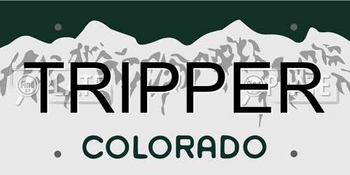 TRIPPER Colorado License Plate