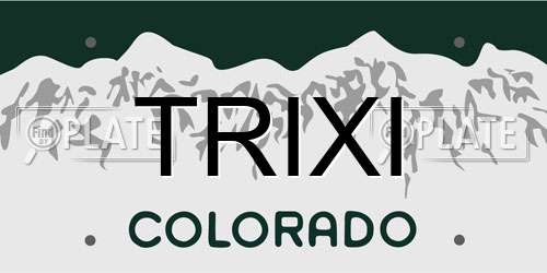 TRIXI Colorado License Plate