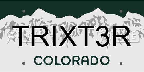 TRIXT3R Colorado License Plate