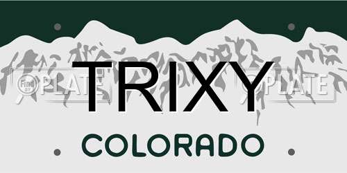 TRIXY Colorado License Plate