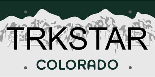TRKSTAR Colorado License Plate