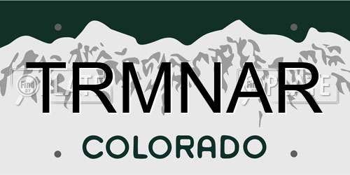 TRMNAR Colorado License Plate