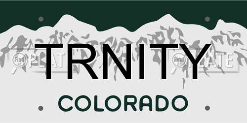 TRNITY Colorado License Plate
