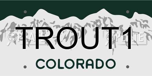 TROUT1 Colorado License Plate