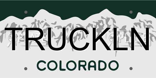 TRUCKLN Colorado License Plate