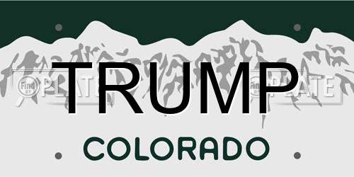 TRUMP Colorado License Plate