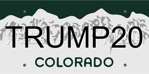 TRUMP20 Colorado License Plate