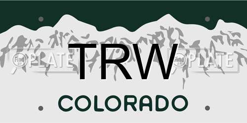 TRW Colorado License Plate