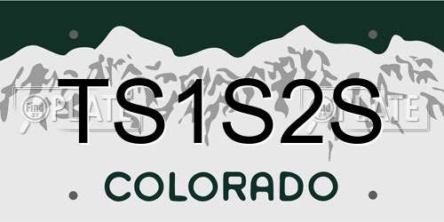 TS1S2S Colorado License Plate