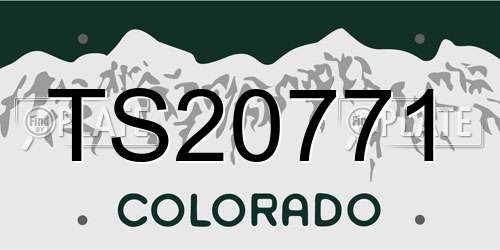 TS20771 Colorado License Plate