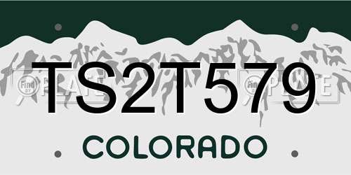 TS2T579 Colorado License Plate