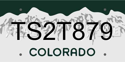 TS2T879 Colorado License Plate