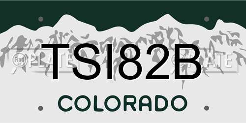 TSI82B Colorado License Plate