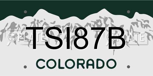 TSI87B Colorado License Plate