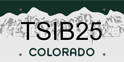 TSIB25 Colorado License Plate