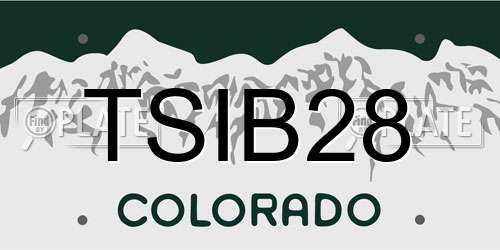 TSIB28 Colorado License Plate