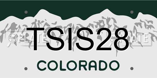 TSIS28 Colorado License Plate
