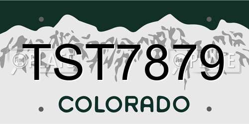 TST7879 Colorado License Plate
